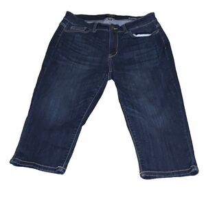 Judy Blue 14W Skinny Mid Rise Dark Wash Capri Jeans